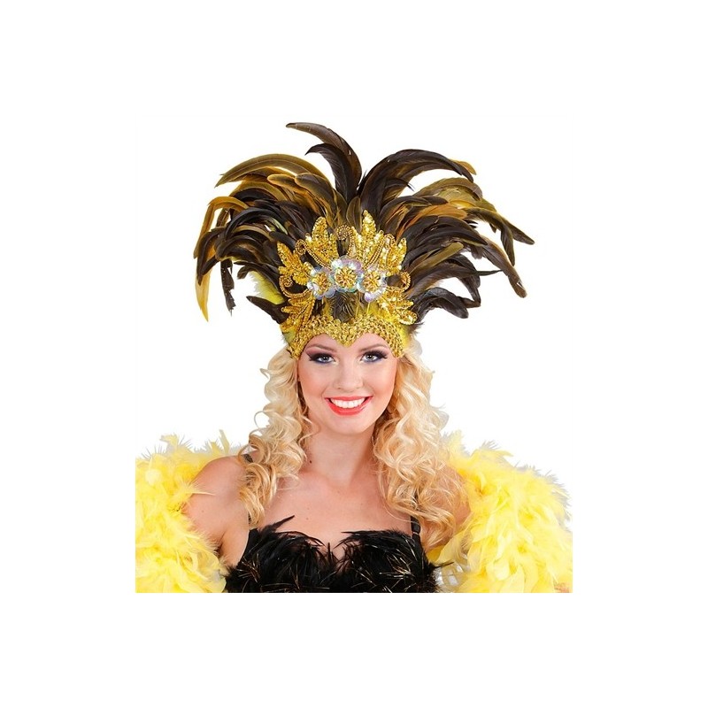 COIFFE A PLUMES CARNAVAL OR COIFFE A PLUMES CARNAVAL OR