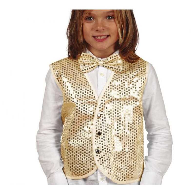 GILET A SEQUINS OR ENFANT