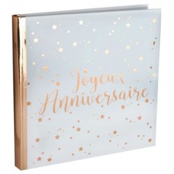 LIVRE D'OR BLANC JOYEUX ANNIVERSAIRE ROSE GOLD