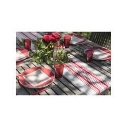 CHEMIN DE TABLE TORCHON ROUGE 3 METRES 