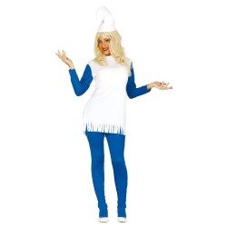 DEGUISEMENT LUTIN NAIN BLEU FEMME TAILLE L