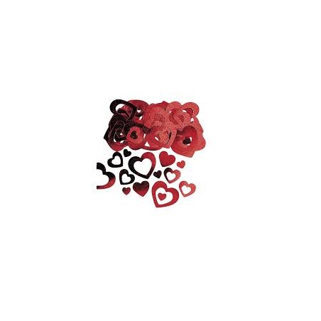 CONFETTIS COEURS ROUGE 14G