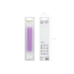 12 BOUGIES LILAS 14 CM 