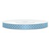 RUBAN SATIN BLEU A POIS BLANC 6 MM X 25 M