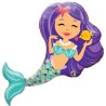 BALLON METALLIQUE SIRENE VIOLETTE TAILLE 97 CM 