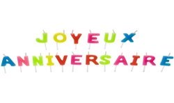 BOUGIES JOYEUX ANNIVERSAIRE 