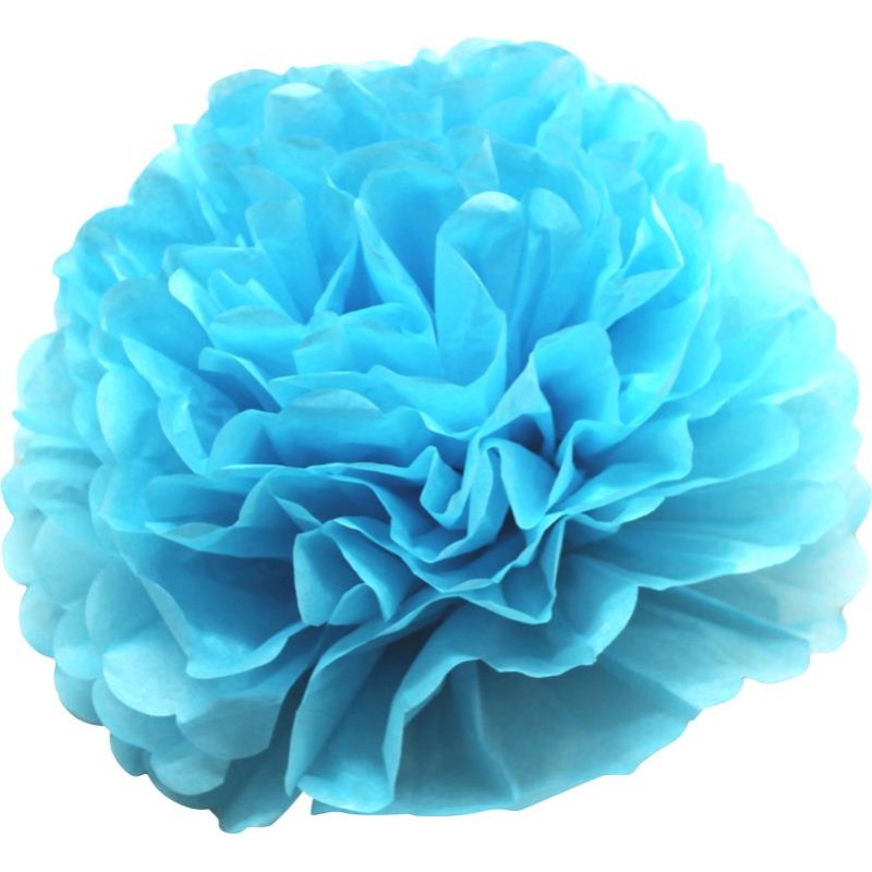 3 FLEURS DE DECORATION BLEU 30 CM 