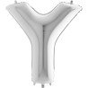 BALLON METALLIQUE LETTRE Y ARGENT 101 CM