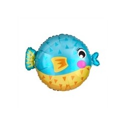 BALLON METALLIQUE ROND POISSON 48 X 35 CM 