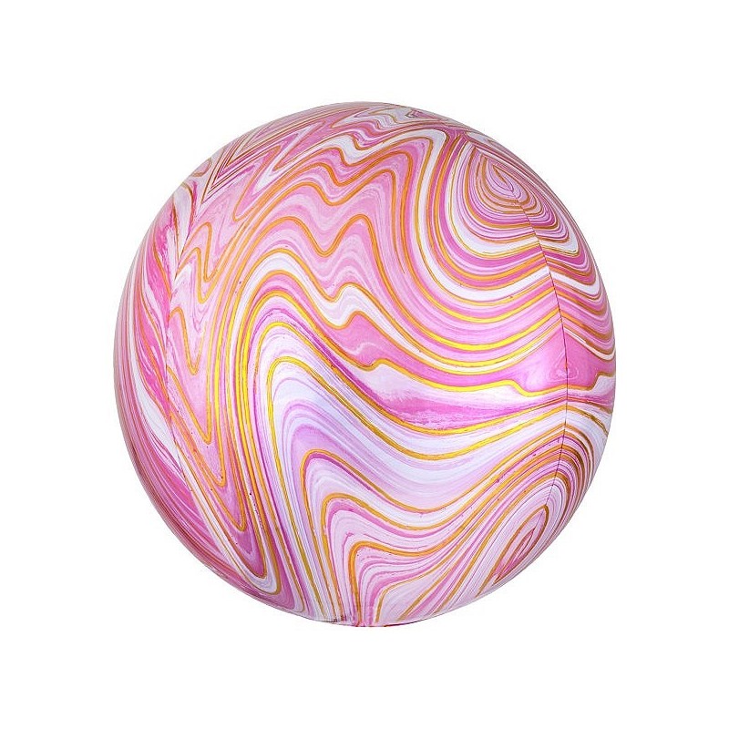 BALLON METALIQUE ORBZ MARBE ROSE 38 X 40 CM BALLON METALIQUE ORBZ MARBE ROSE 38 X 40 CM