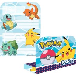 8 CARTES D'INVITATIONS + ENVELOPPES POKEMON  