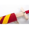 EPEE EN BOIS FOURREAU LANCELOT ROUGE ET JAUNE 60 CM