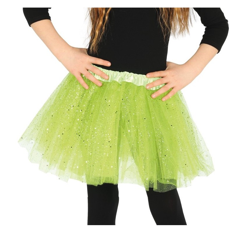 TUTU VERT A PAILLETTES ENFANT 30 CM