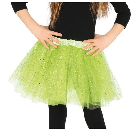 TUTU VERT A PAILLETTES ENFANT 30 CM