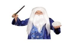 PERRUQUE + BARBE BLANCHE DE MERLIN ENFANT