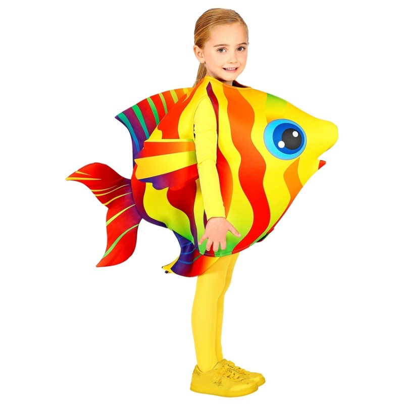 DEGUISEMENT POISSON JAUNE TAILLE 116-128CM  SOIT 6-8ANS