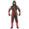 DEGUISEMENT NINJA NOIR OR ET ROUGE TAILLE 116