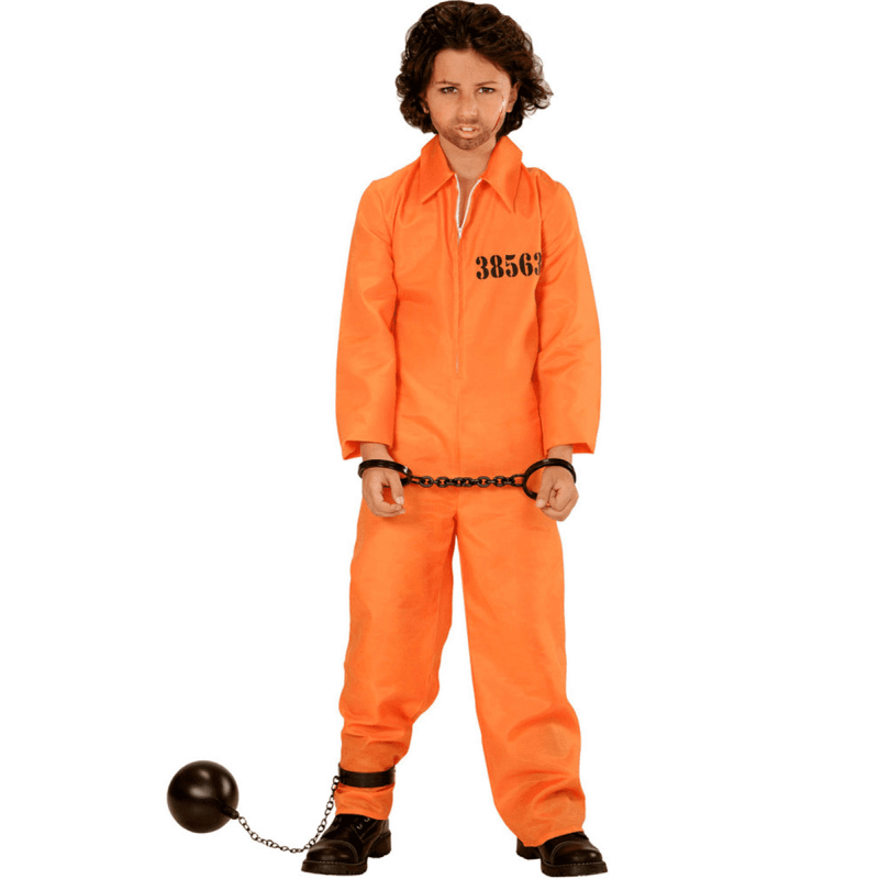 DEGUISEMENT PRISONNIER DETENU ORANGE TAILLE 140 DEGUISEMENT PRISONNIER DETENU ORANGE TAILLE 140