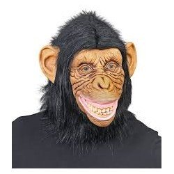 MASQUE DE CHIMPANZE AVEC FOURRURE EN PELUCHE 