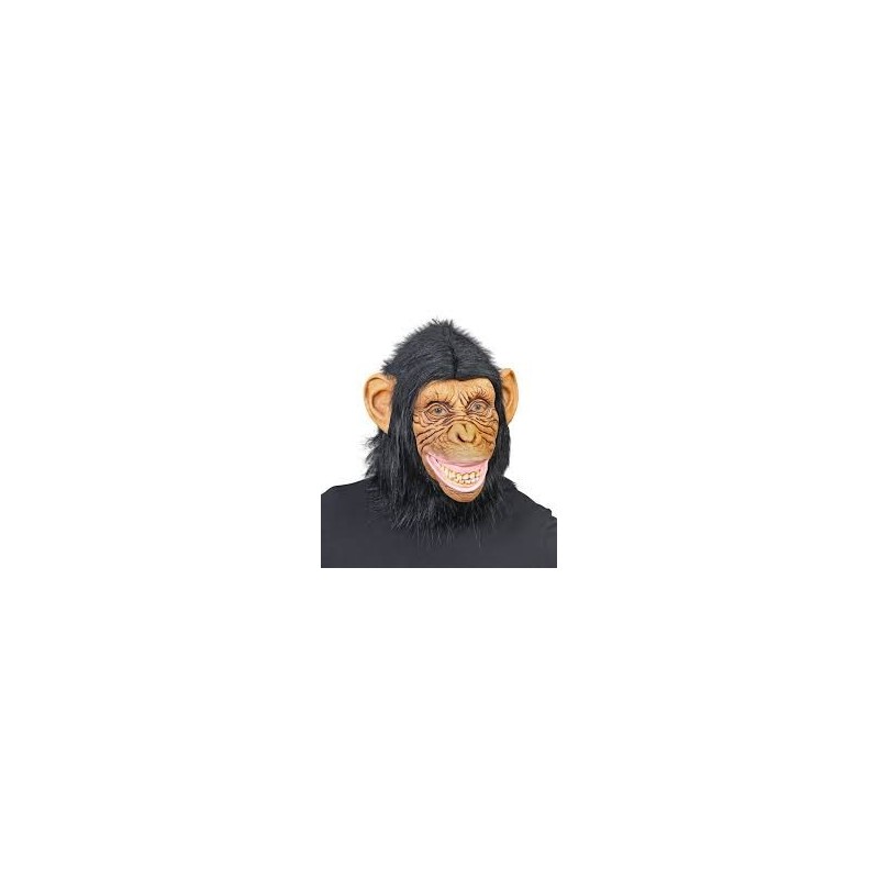 MASQUE DE CHIMPANZE AVEC FOURRURE EN PELUCHE 