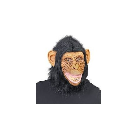 MASQUE DE CHIMPANZE AVEC FOURRURE EN PELUCHE 
