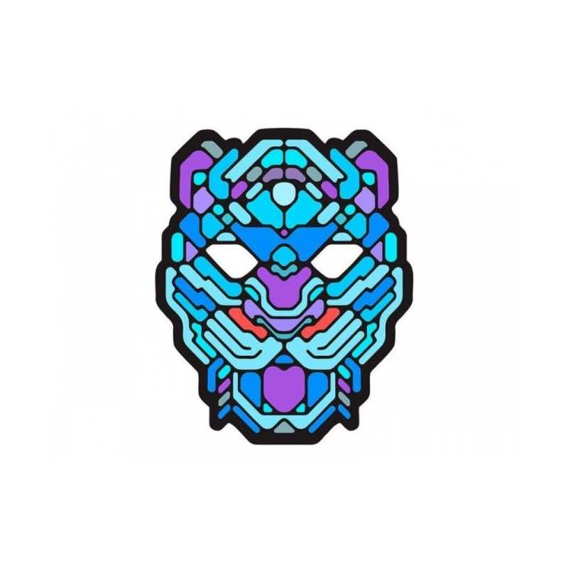 MASQUE LEOPARD MULTICOLORE A LED REACTIVES