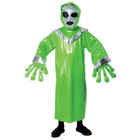 DEGUISEMENT ALIEN VERT  ENFANT TAILLE 128 CM 