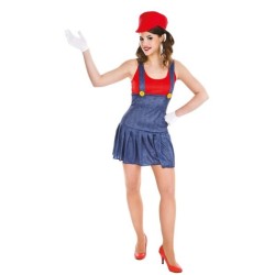 DEGUISEMENT MISS PLOMBIER ROUGE  TAILLE XS