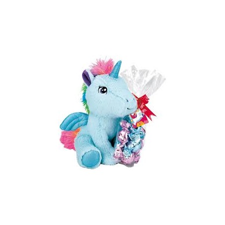 PELUCHE LICORNE AVEC BOULES EN CHOCOLAT 