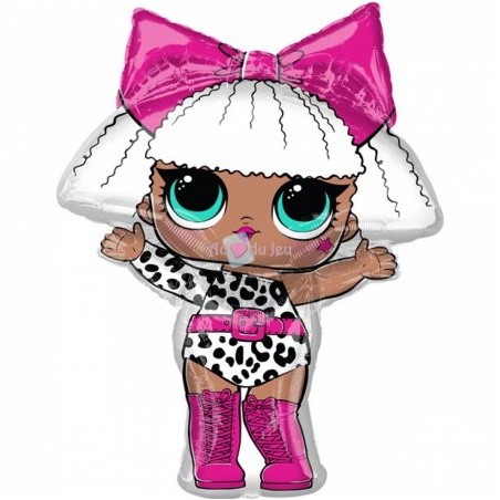 BALLON METALLIQUE POUPEE LOL DIVA 36 CM 