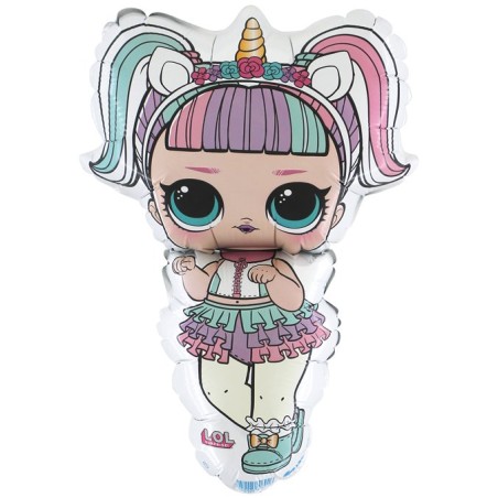 BALLON METALLIQUE LOL SURPRISE MINI UNICORN 35 CM