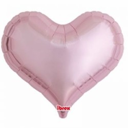 BALLON METALLIQUE COEUR  JELLY ROSE CLAIR 63 CM 25"