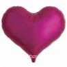 BALLON METALLIQUE COEUR  JELLY FUSCHIA 63 CM