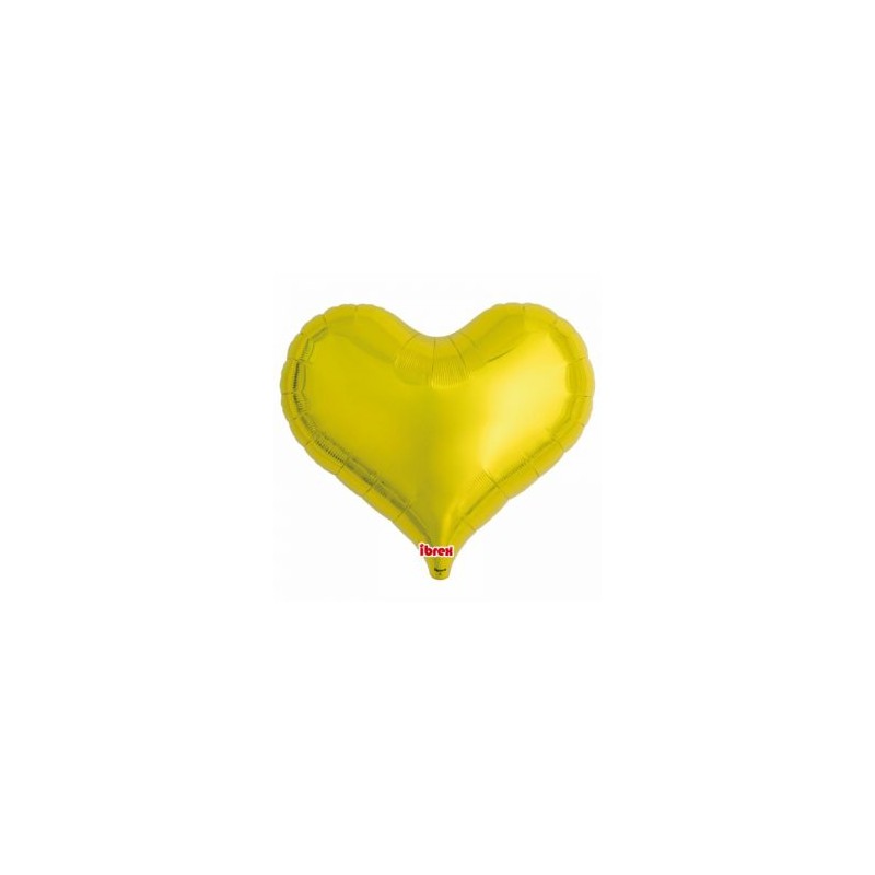 BALLON METALLIQUE COEUR  JELLY OR 63 CM