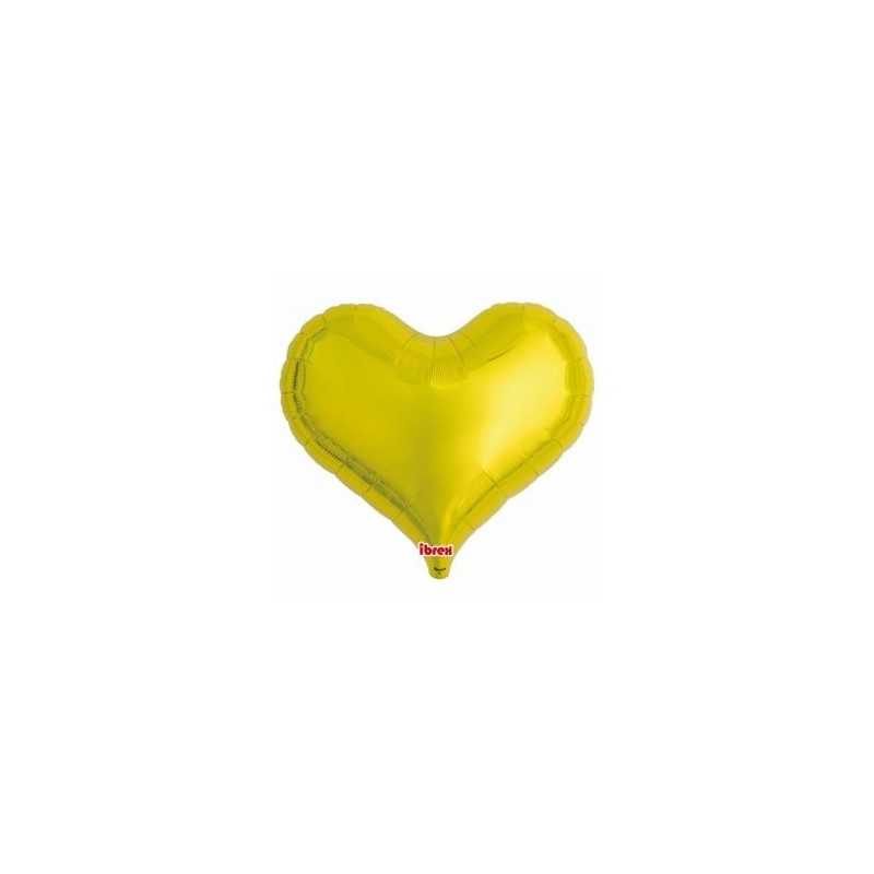 BALLON METALLIQUE COEUR JELLY OR 63 CM