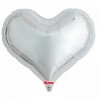 BALLON METALLIQUE COEUR  JELLY ARGENT 63 CM