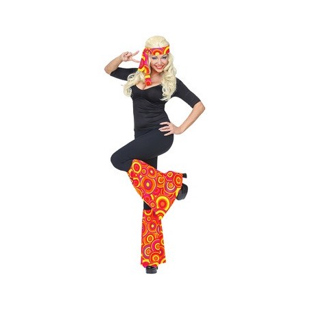 KIT BANDEAU ET JAMBIERES ANNEES 70 ORANGE BUBBLES 