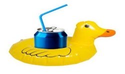 MINI BOUEE POUR BOISSONS CANARD JAUNE