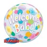 BALLON BUBBLES WELCOMME BABY MULTICOLORES 