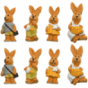 SET DE 8 MINI LAPINS RESINE ADHESIFS