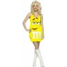 DEGUISEMENT ROBE JAUNE M&M'S TAILLE UNIQUE