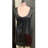 DEGUISEMENT ROBE A SEQUIN OU PAILLETTE DISCO NOIRE FEMME TAILLE 46
