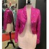 DEGUISEMENT VESTE A SEQUIN ROSE FUSCHIA DISCO FEMME TAILLE 42