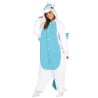 DEGUISEMENT KIGURUMI LICORNE BLANC ET BLEU AVEC DES AILES TAILLE UNIQUE  DEGUISEMENT KIGURUMI LICORNE BLANC ET BLEU AVEC DES AILES TAILLE UNIQUE