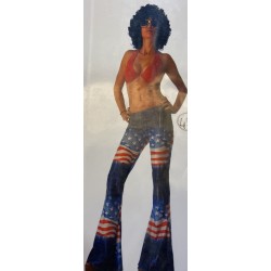 DEGUISEMENT PANTALON STRECH DRAPEAU USA  TAILLE UNIQUE