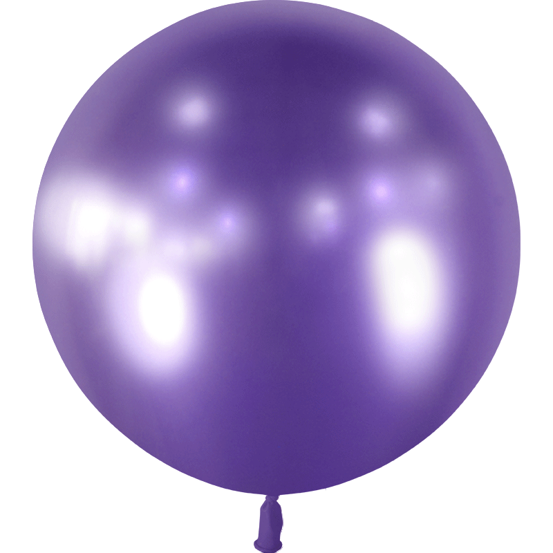 1 BALLON 60 CM VIOLET CHROME MIROIR