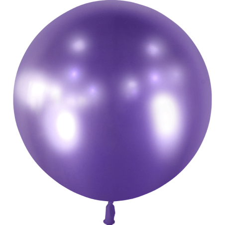 1 BALLON 60 CM VIOLET CHROME MIROIR 