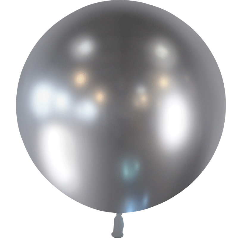 1 BALLON 60 CM ARGENT CHROME MIROIR 