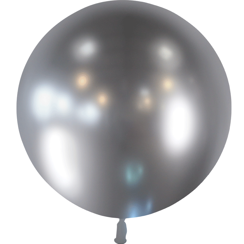 1 BALLON 60 CM ARGENT CHROME MIROIR