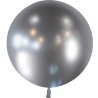 1 BALLON 60 CM ARGENT CHROME MIROIR